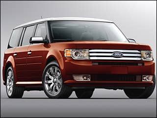 While people either love or hate its giant wagon-like styling, the Ford Flex is a terrific choice for a large family. With SUV-like qualities combined with a ride-height and driving experience akin to a minivan, it offers the best of both worlds. It seats up to seven (equipped with the second row bench seat), while there's numerous configurations for carrying cargo and the maximum number of people. For 2010, the Flex is available with the 3.5-liter EcoBoost V6, which offers V8 like performance with V6 fuel economy.Research the Ford FlexFord Flex OverviewFord Flex PicturesFree Ford Flex Price Quote