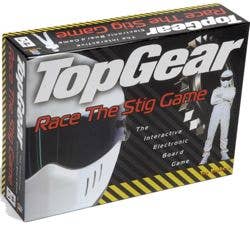 Some say "Top Gear"'s tamed racing driver has always owned Park Place, Boardwalk and Free Parking. Others say he's never been beaten at tic-tac-toe. All we know is that he's called The Stig, and he's got his own board game. This electronic game looks to be a combination of Monopoly and Trivial Pursuit. All we know is that we'd like to have one if anyone got our name.