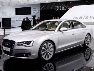 Just a concept for now, the Audi A8 Hybrid is powered by a 211-horsepower 2.0-liter gasoline engine boosted by a 45-hp electric motor. It offers acceleration comparable to a regular sedan, yet the gas mileage is much better at 38 miles per gallon.Read MoreDetroit Auto ShowLA Auto ShowPorsche 918 Hybrid ConceptAudi A8 Hybrid Photos
