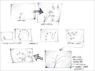 Ford's internal sketches show the progression of the leaf design