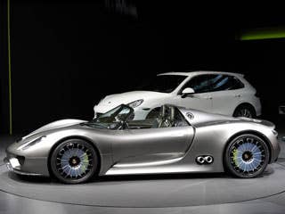 Concepts being concepts, this 918 isn't available for sale. The company is carefully watching how the consumers will react to performance cars with a green edge (Tesla already sells its 6-figure roadster, while Ferrari's hybrid sports car from this week's Geneva show will prove instructive for the German company, too). If you're really burning for a Porsche hybrid, you'll be able to buy one shortly: the Cayenne SUV will offer a hybrid model at the end of this year.Read More:Research New Porsche CarsHybrid CarsSports Cars