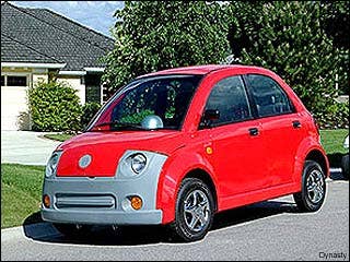 Cost: $14,000 to $25,000Charge time: 6 hours; Range: 30 milesTop speed: 25 mphRight now, Dynasty has only a few electric vehicles available in the U.S., but more should be available once factory production is up and running again.More On the Dynasty iT at CNNMoney.comRead More Articles at CNNMoney.comSupercar for CopsTop 10 Luxury Rides6 Things Never to Tell a Car Salesman