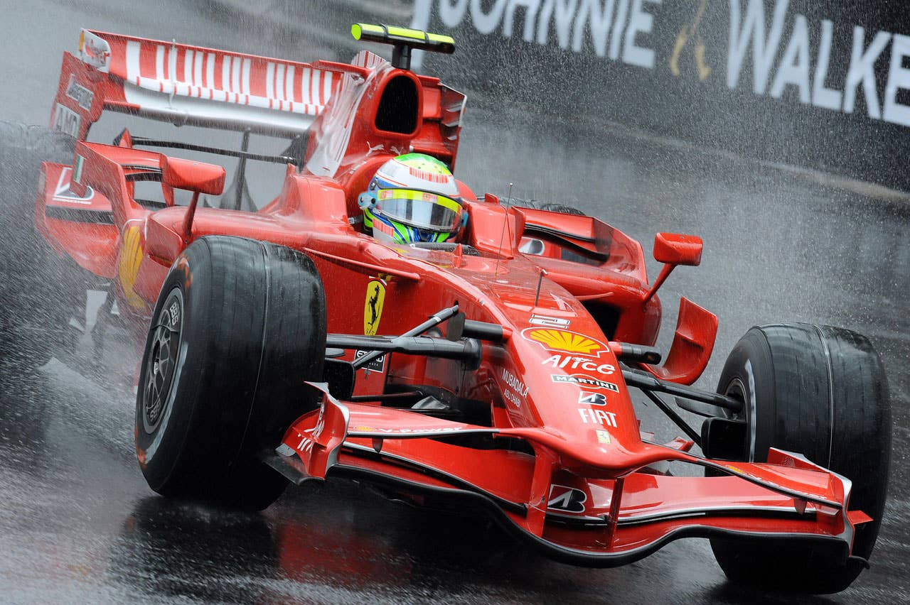 Ferrari Brazilian's driver Felipe Massa drives at the Monaco racetrack on May 25, 2008 in Monte Carlo, during the Monaco Formula One Grand Prix. AFP PHOTO / BERTRAND GUAY (Photo credit should read BERTRAND GUAY/AFP/Getty Images)