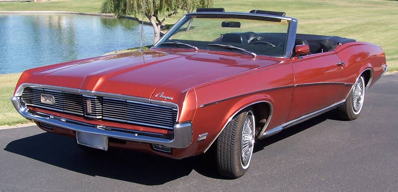 1969 MERCURY COUGAR CONVERTIBLE, 300-hp 351: $18,150.00