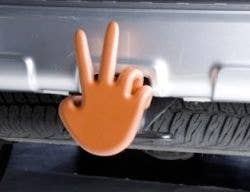 Naked trailer hitches have, apparently, been screaming for something to do, which explains the plethora of hitch covers out there. But you might as well put that thing to work instead of just prettying it up. Hitchmate agrees and offers the HandSignal. Leave the fingers as they are to say, "Hi!" or bend them into other well-known gestures like thumbs up, thumbs down, uh, thumbs sideways, and, well, that other one we're sure you'd never want to give to all those courteous, law-abiding, attentive drivers out there.