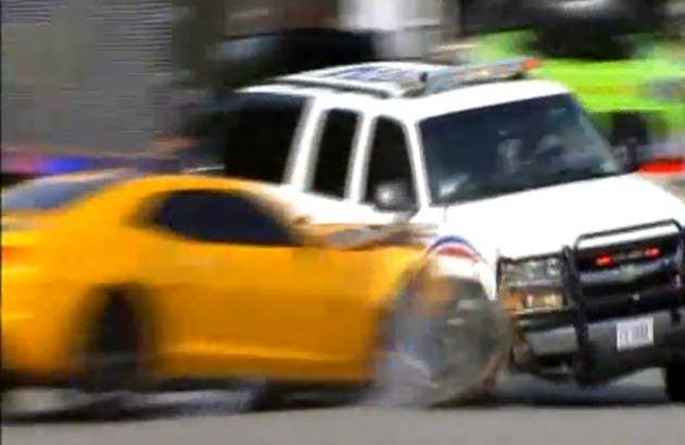 Transformers 3 Bumblebee Camaro crash