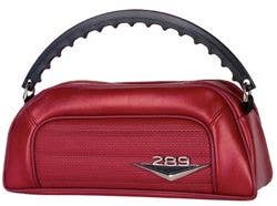 For the Mustang-loving ladies out there (who may or may not be named Sally), Ford bags up 1964. The bag itself is made of actual NOS 1966 Mustang vinyl, the handle is inspired by 1960s steering wheels, and the whole thing is embellished with that instantly recognizable 289 fender badge. Very nice, in our opinion, but we can't wait to see the Boss 302, Shelby, Bullitt, James Bond, Roush, Saleen and, possibly, Knight Rider versions of the bag.