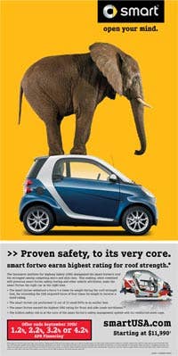 Smart USA Today ad elephant