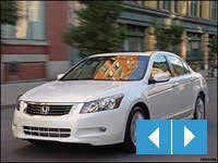 Honda Accord white sedan on road