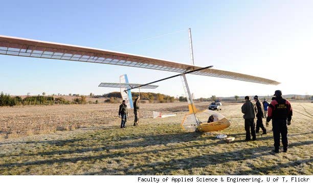 The record-breaking flight took place at the Great Lakes Gliding Club in Tottenham, Ontario.