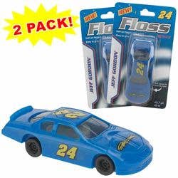 You'd think with all those dental hygiene jokes about NASCAR fans, the racing institution would have nixed plans to license driver-themed dental floss. Then again, maybe it's their way of addressing the biting comments instead of just giving lip service. NASCAR could have just brushed off the misconception that their fans are unable of caring for their canines, but instead, they got to the root of the problem. Jeff Gordon floss is ok, but we say bring on the Darrell Waltrip nitrous oxide!