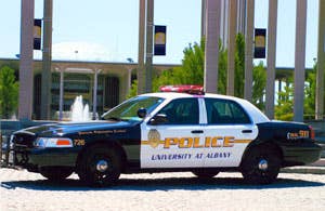 SUNY Albany's first place cruiser in the Federal and State agency category