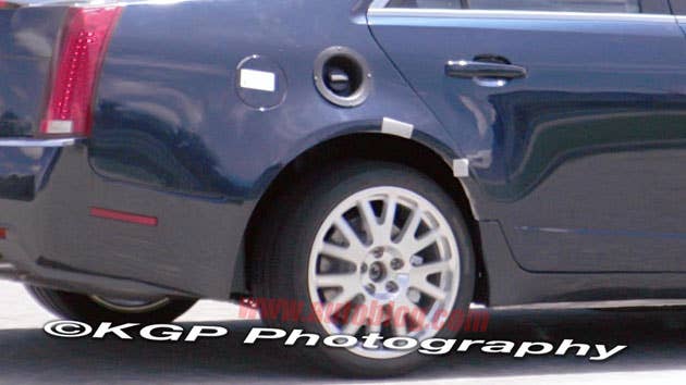 Under this CTS shell sits a Cadillac ATS mule.