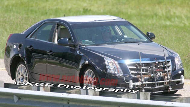 Under this CTS shell sits a Cadillac ATS mule.