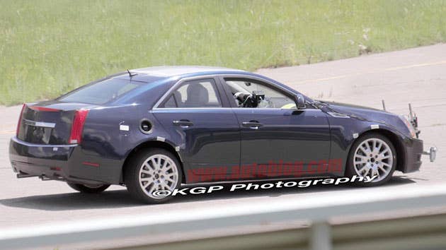 Under this CTS shell sits a Cadillac ATS mule.