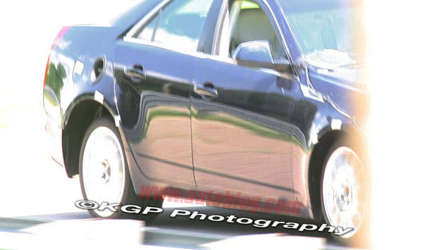 Under this CTS shell sits a Cadillac ATS mule.