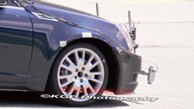 Under this CTS shell sits a Cadillac ATS mule.