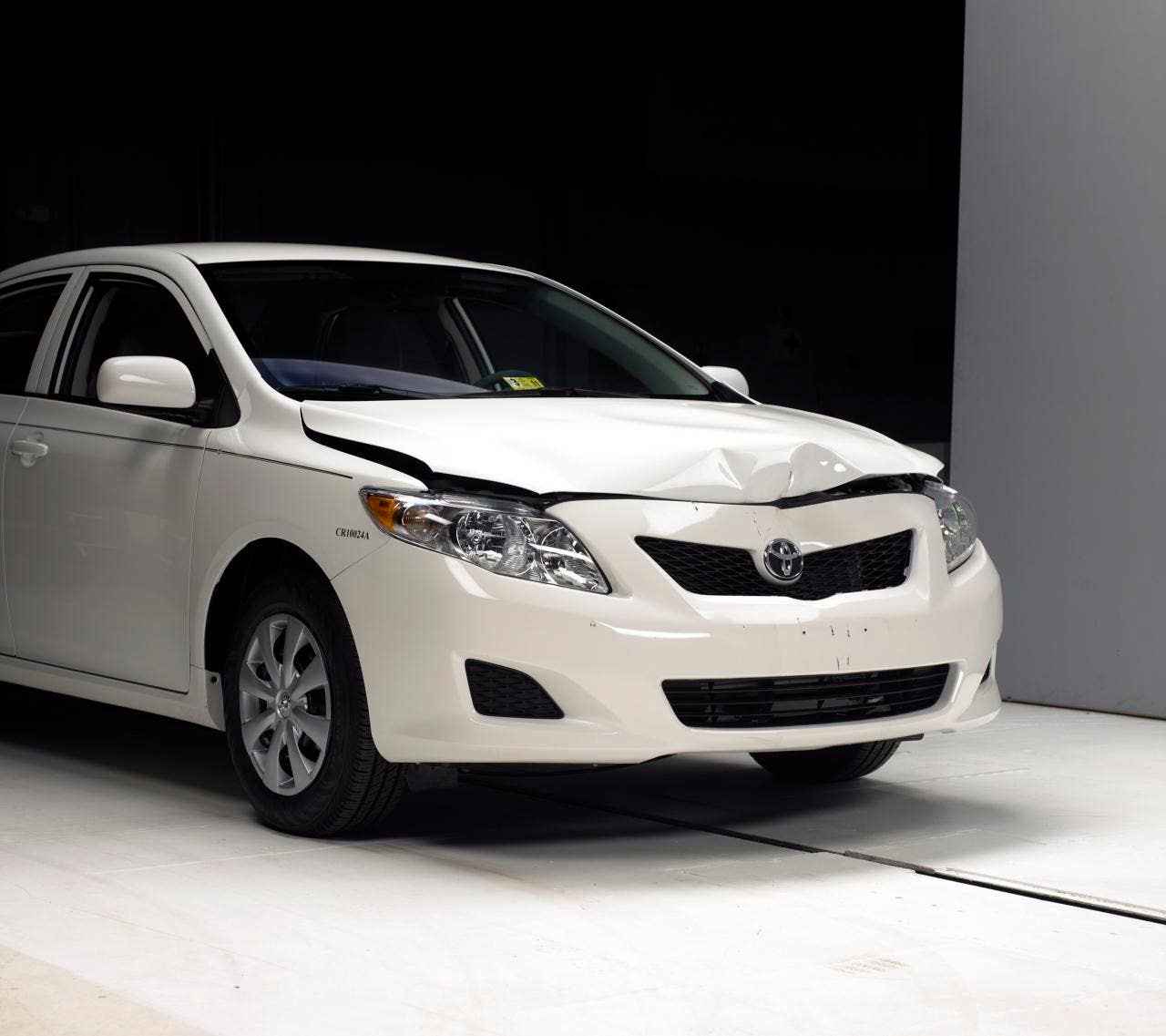 IIHS Small Car Bumper Damages. Toyota Corolla