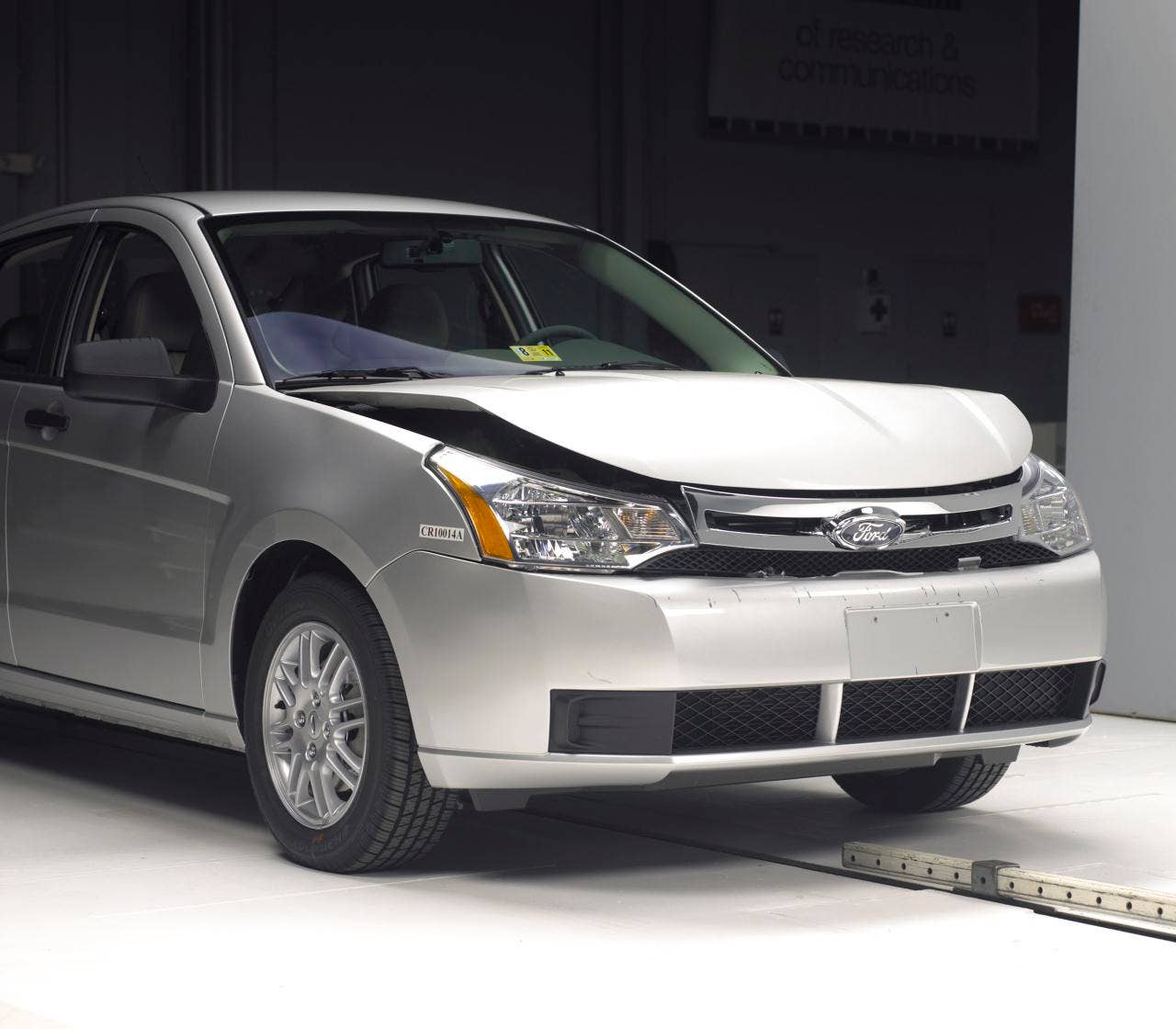 IIHS Small Car Bumper Damages. Ford Focus