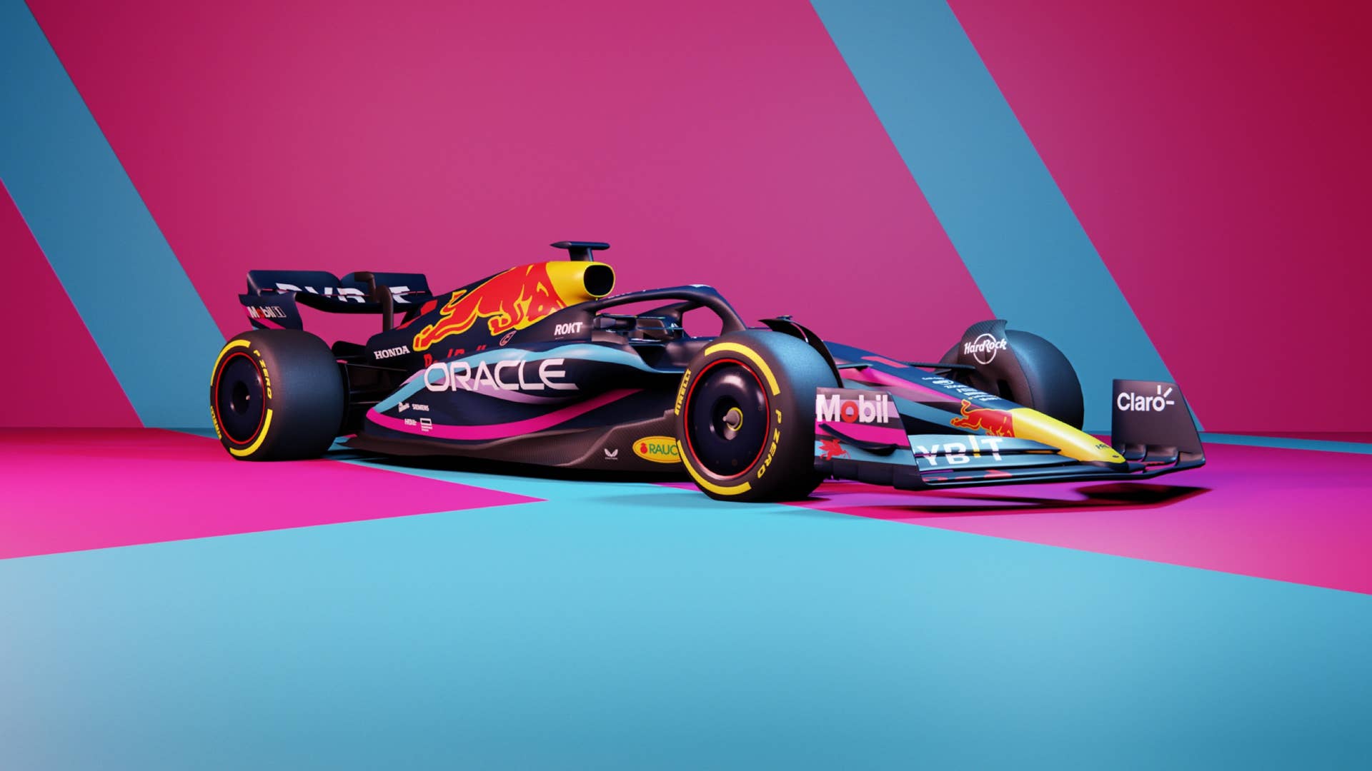Formula one car RB19 has been captured during the project Make Your Mark in Miami, Florida, United States on April 28, 2023. // Red Bull Racing / Red Bull Content Pool // SI202305020345 // Usage for editorial use only //