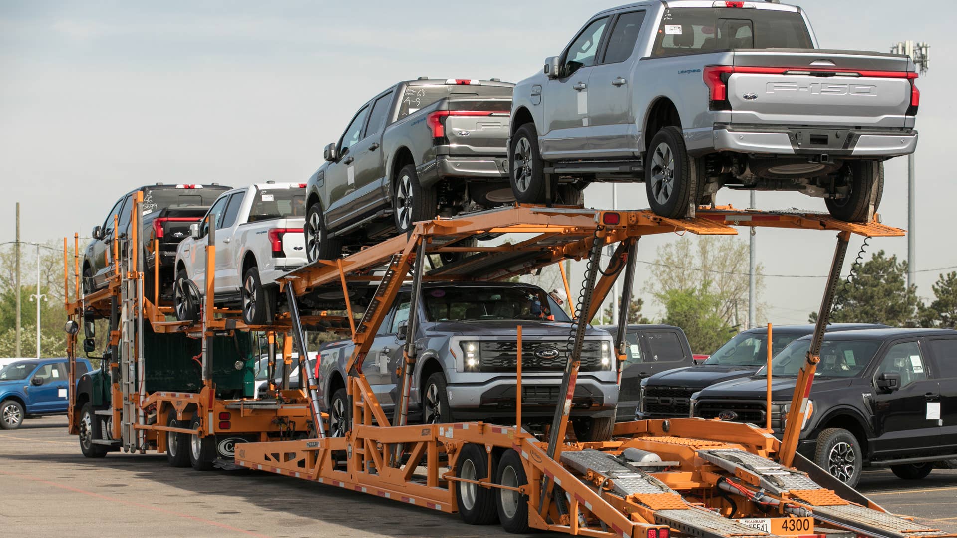 Ford F-150 Lightnings pickups (all series) on their way to customers across North America. (Due to high demand, the current model year is no longer available for retail order. Contact your dealer for more information).