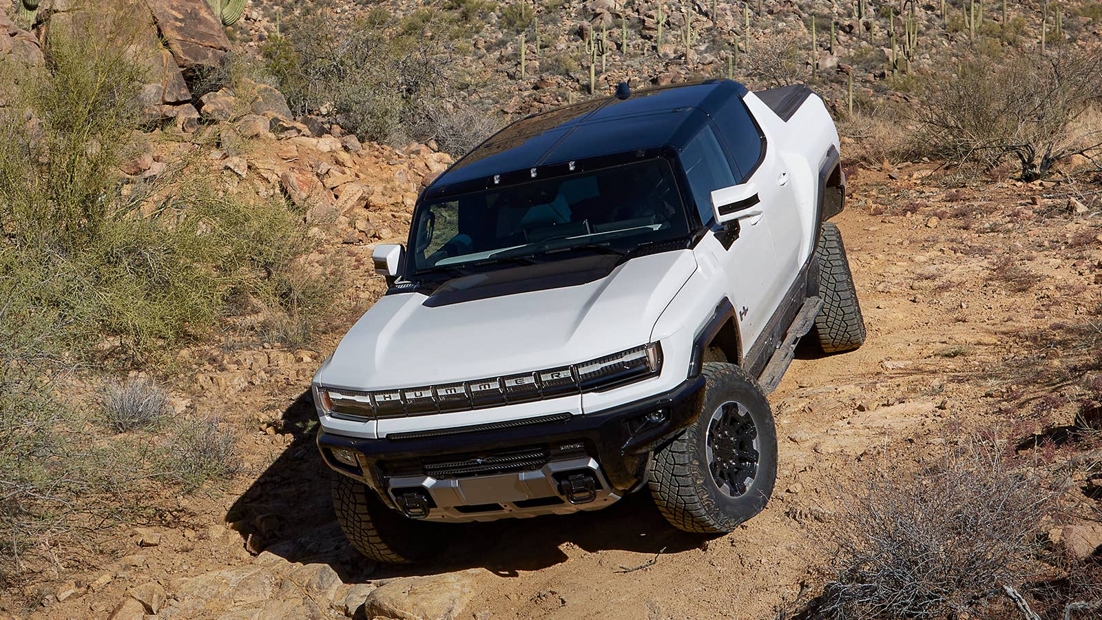 The Four-Wheel-Steer system lets the 2022 GMC HUMMER EV Pickup maneuver even easier off- and on-road.