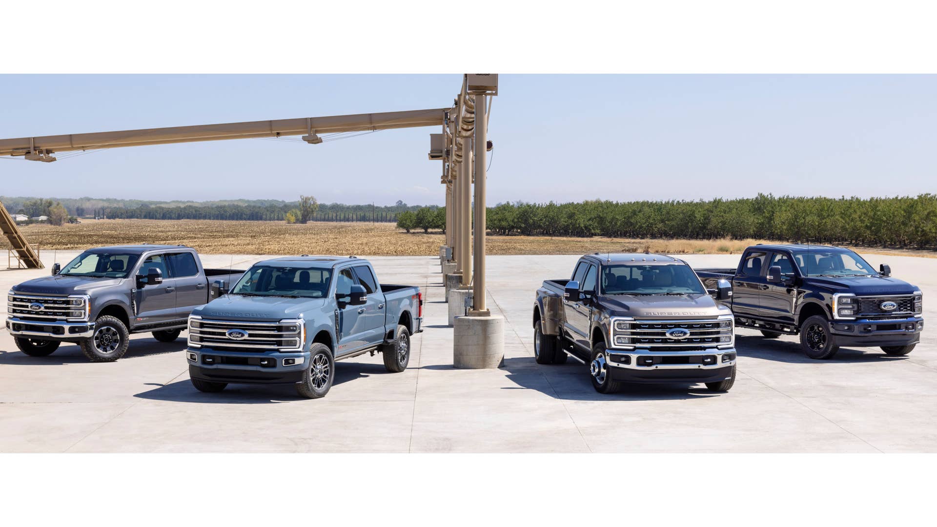 Available early 2023. Preproduction models shown with available features. Preproduction 2023 F-350 Azure Gray (extra cost color) with optional features. Limited model available spring 2023.