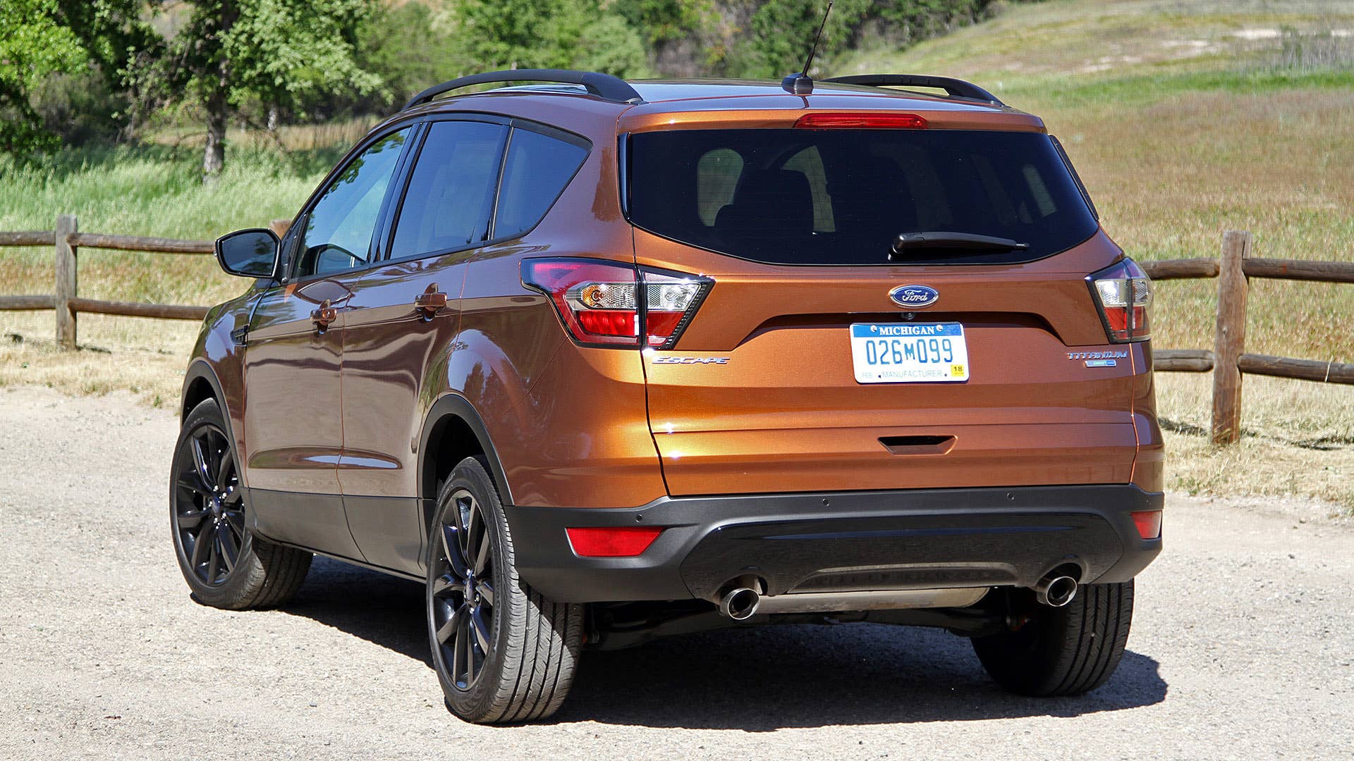2017 Ford Escape rear 3/4 view