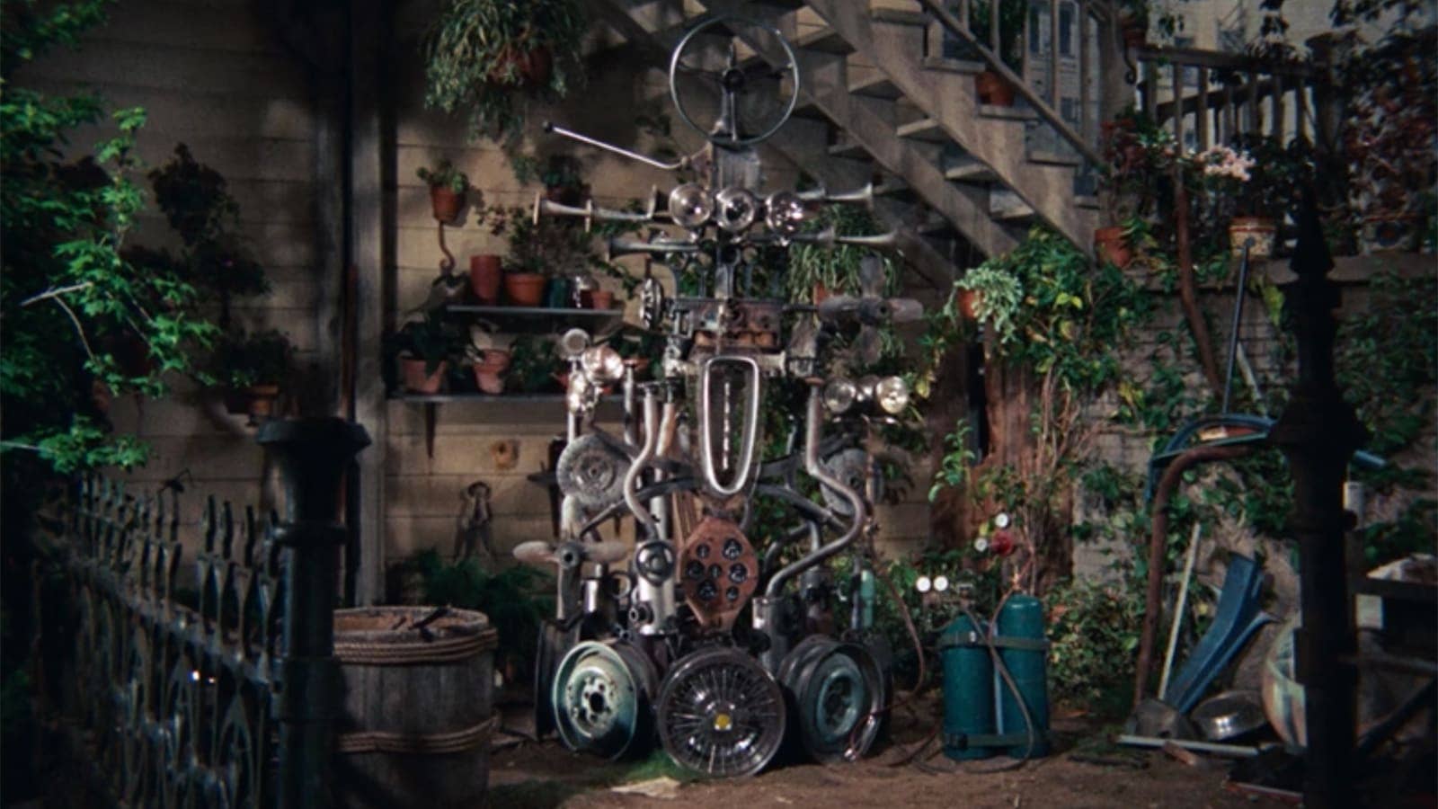 Edsel yard art from "The Love Bug"