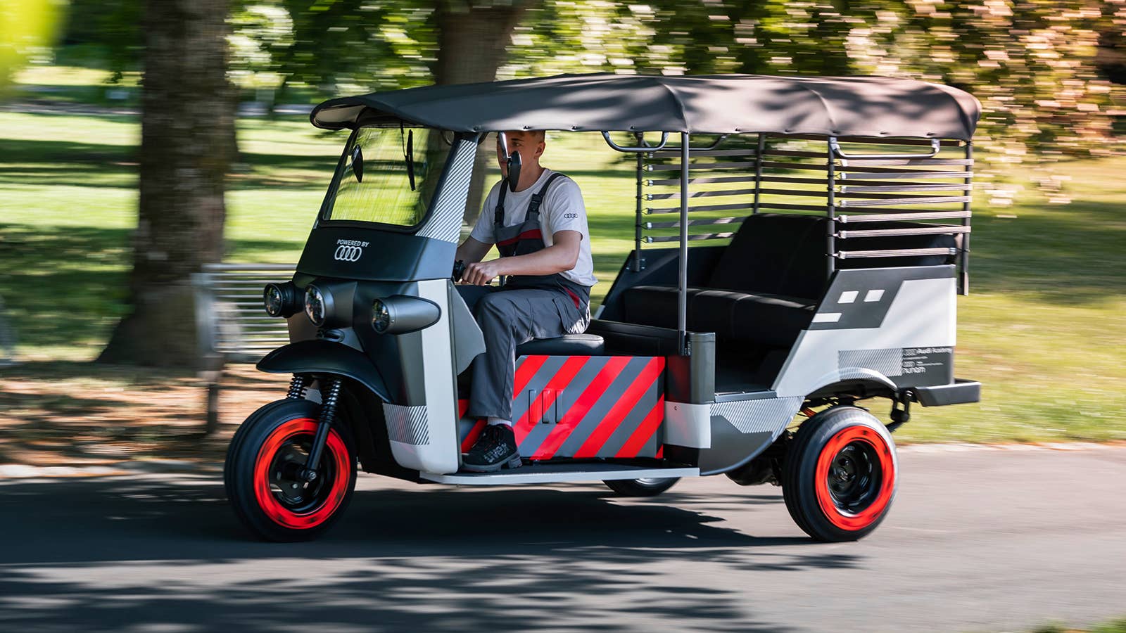 Nunam electric rickshaw with Audi batteries
