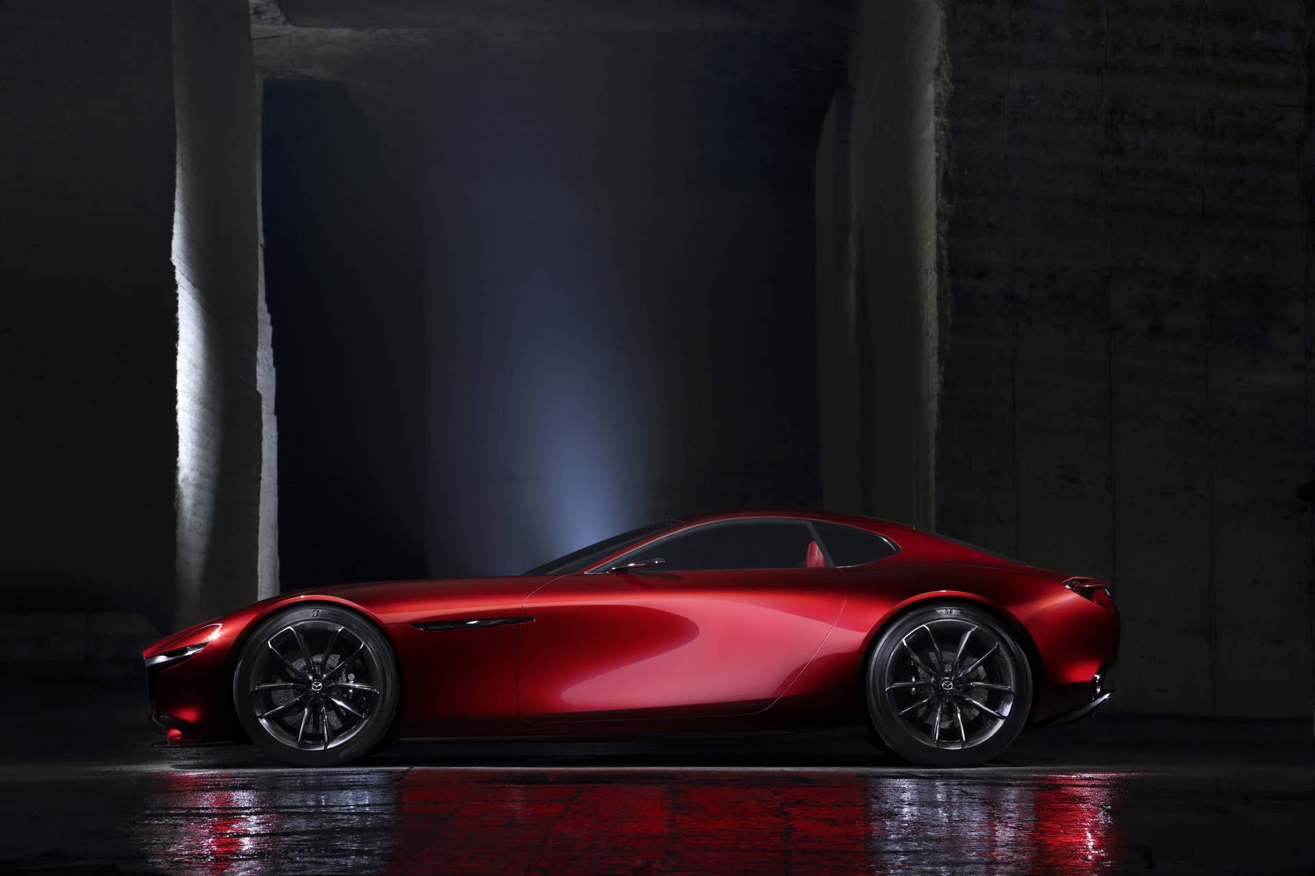 red mazda rx-vision concept profile