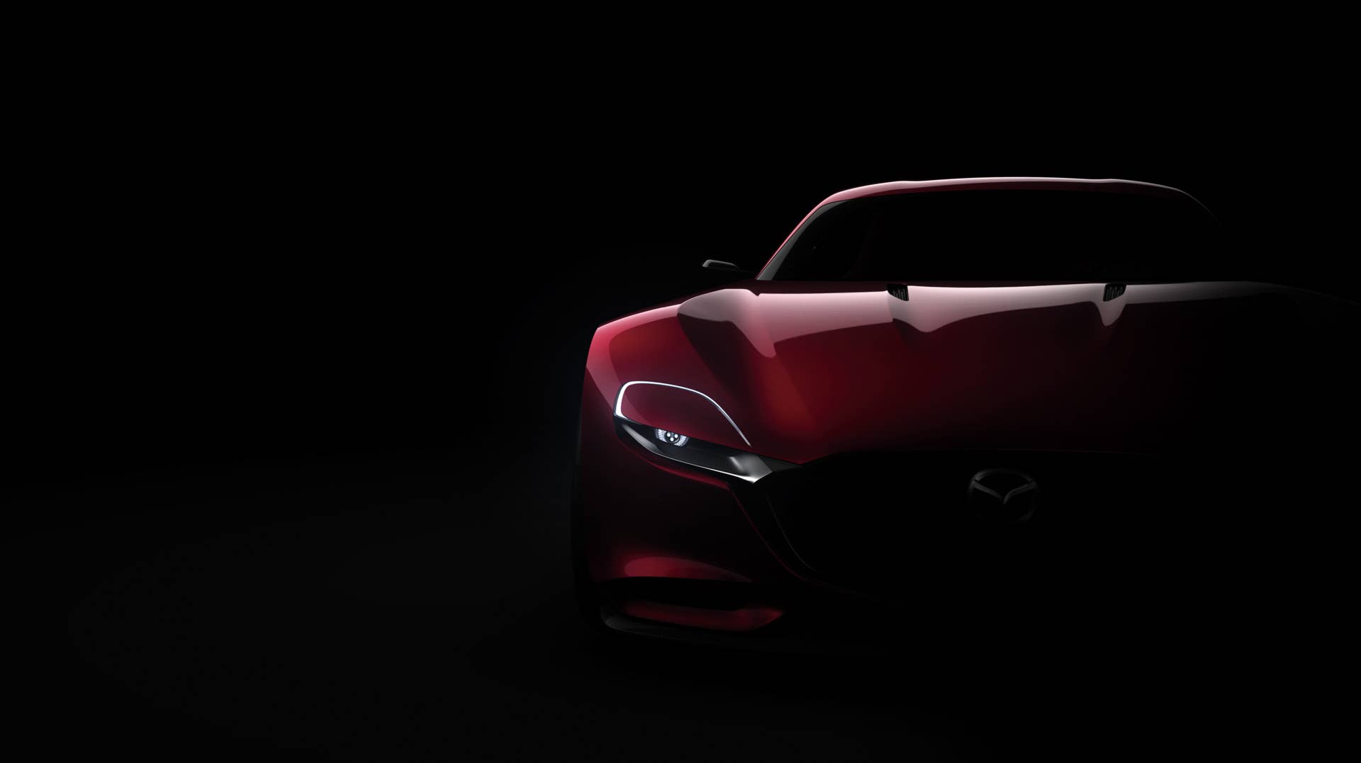 red mazda rx-vision concept front detail