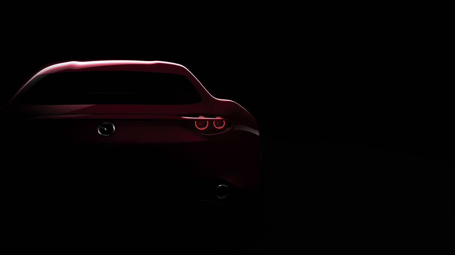 red mazda rx-vision concept rear detail