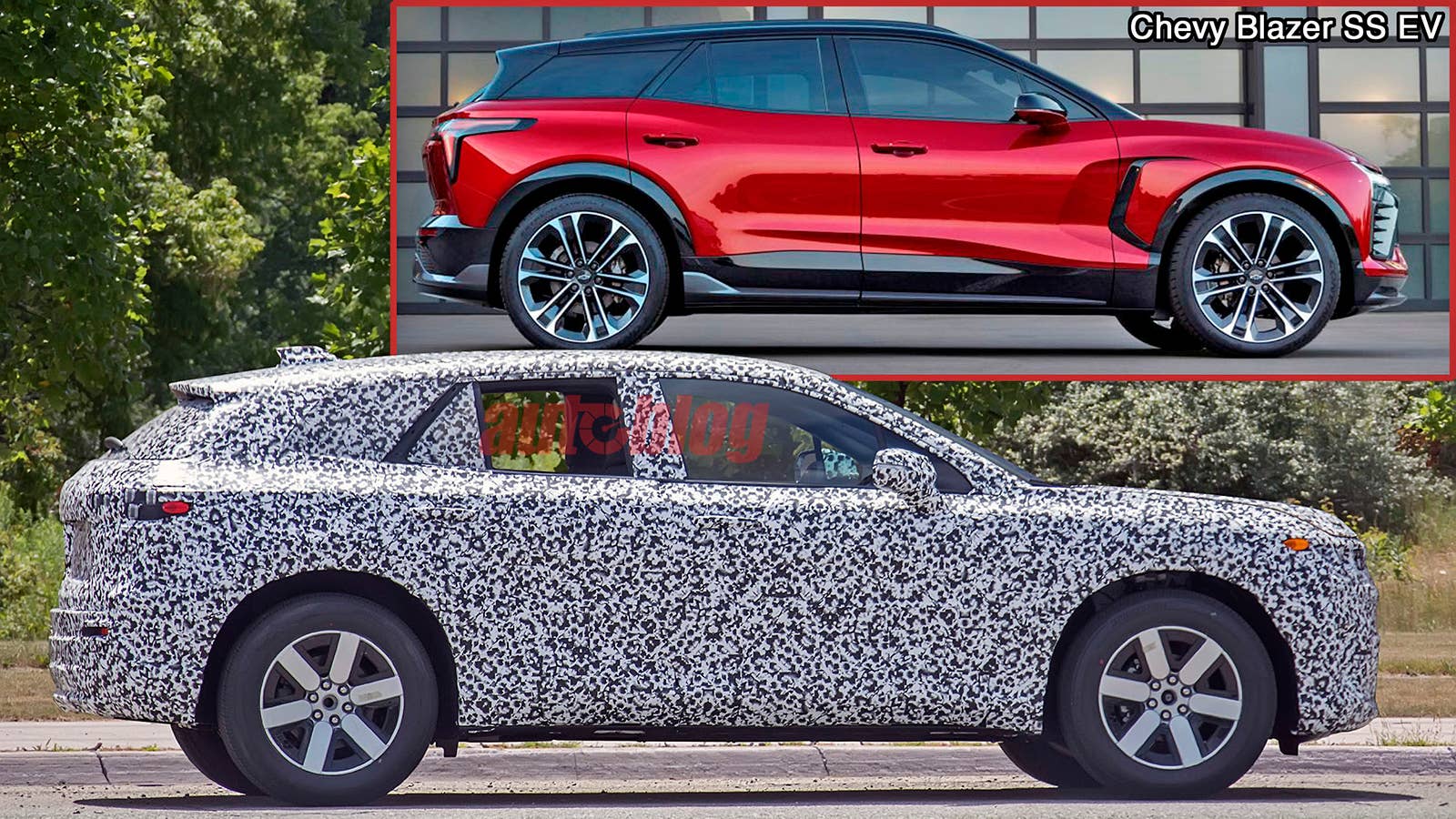 2024 Honda Prologue prototype and Chevy Blazer EV press photo