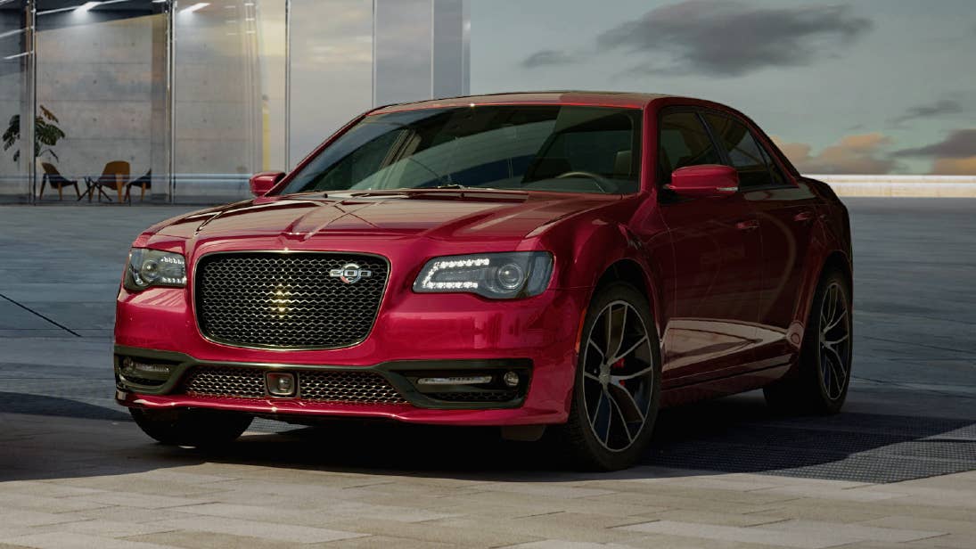 The 2023 Chrysler 300C will be available in three exterior colors: Bright White, Gloss Black and Velvet Red.