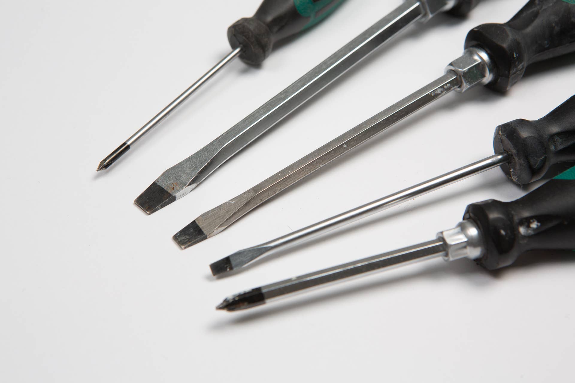 Set of tools for repair in a case on a white background. Assorted work or construction tools. Wrenches, Pliers, screwdriver.