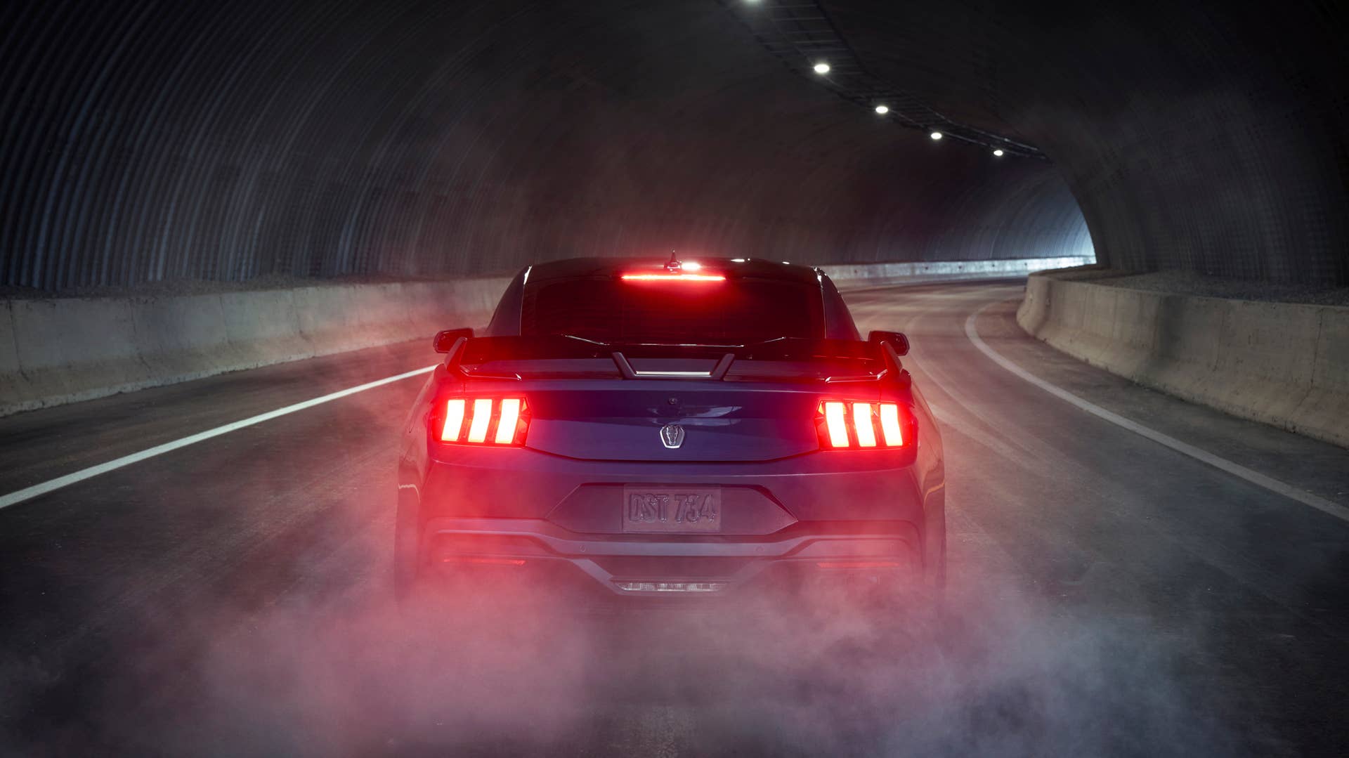 With sinister looks and a specially modified 5.0-liter V8 – the most powerful 5.0-liter V8 ever, projecting 500 horsepower – Dark Horse expands the Mustang lineup and sets a new benchmark for American street and track performance that could only come in a Mustang. Pre-production vehicles shown.