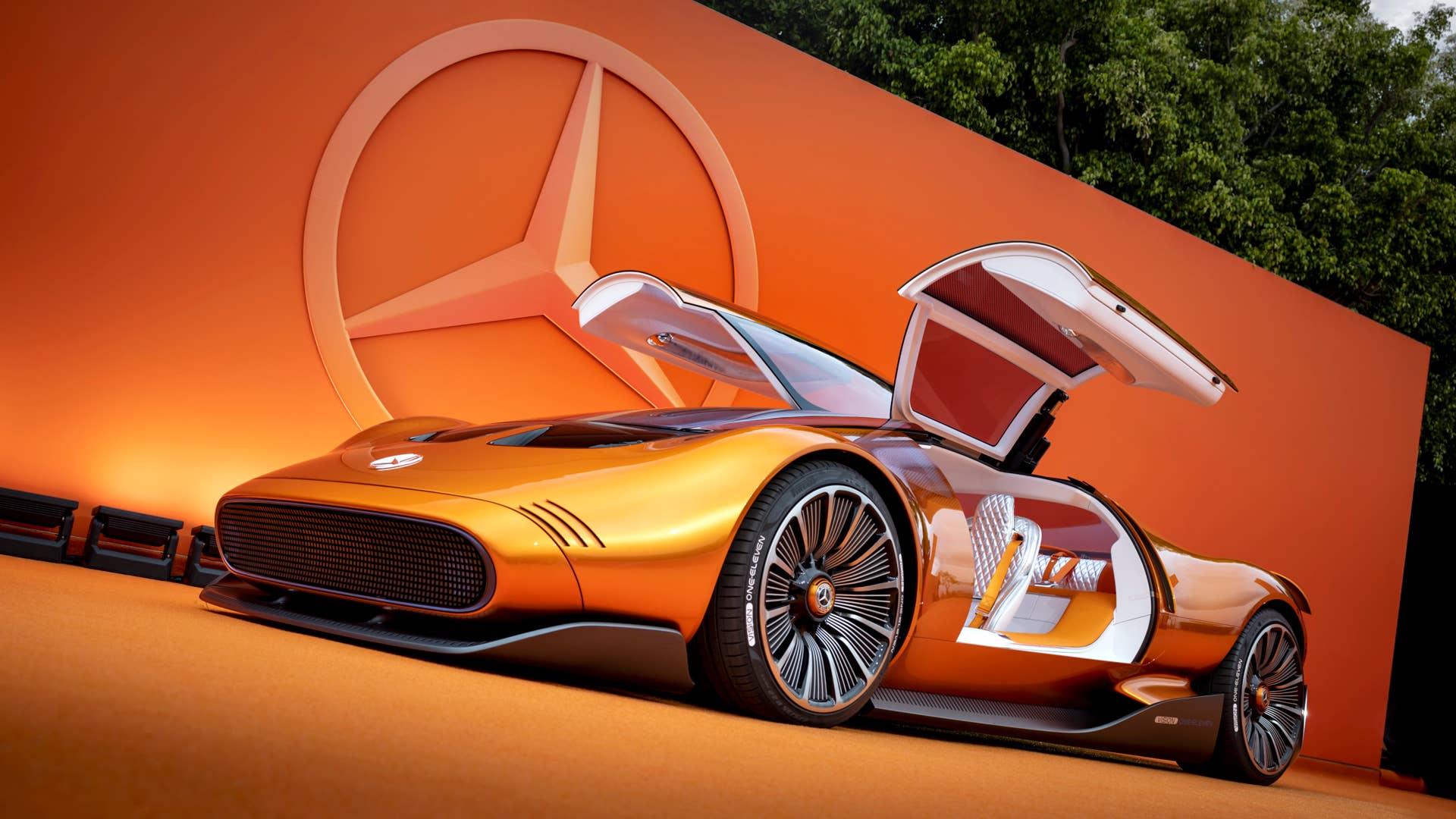 Vision One-Eleven: Mit dem Mercedes-Benz Vision One-Eleven präsentiert Mercedes-Benz eine neue Sportwagenstudie, die eine höchst dynamische Formensprache mit innovativer, vollelektrischer Antriebstechnologie kombiniert. // Mercedes-Benz presents a new sports car study. The Vision One-Eleven combines a highly dynamic design language with innovative all-electric powertrain technology.