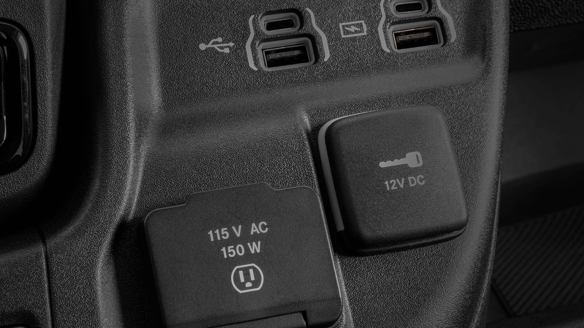 2023 Ram ProMaster features a standard 12V power outlet, fully functional USB outlet plus a standard USB Type C port that allow devices to charge up to four times faster
