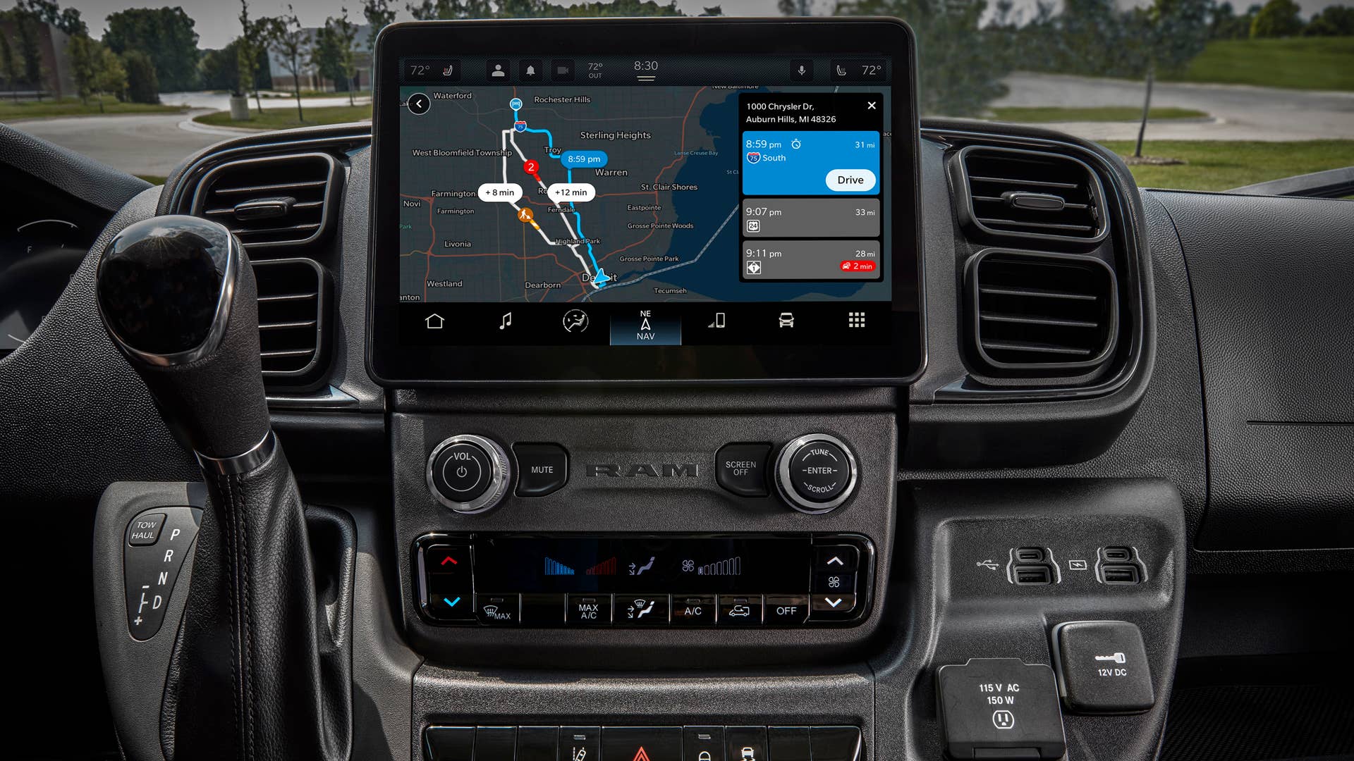 2023 Ram ProMaster fully configurable Uconnect 5 touchscreen display