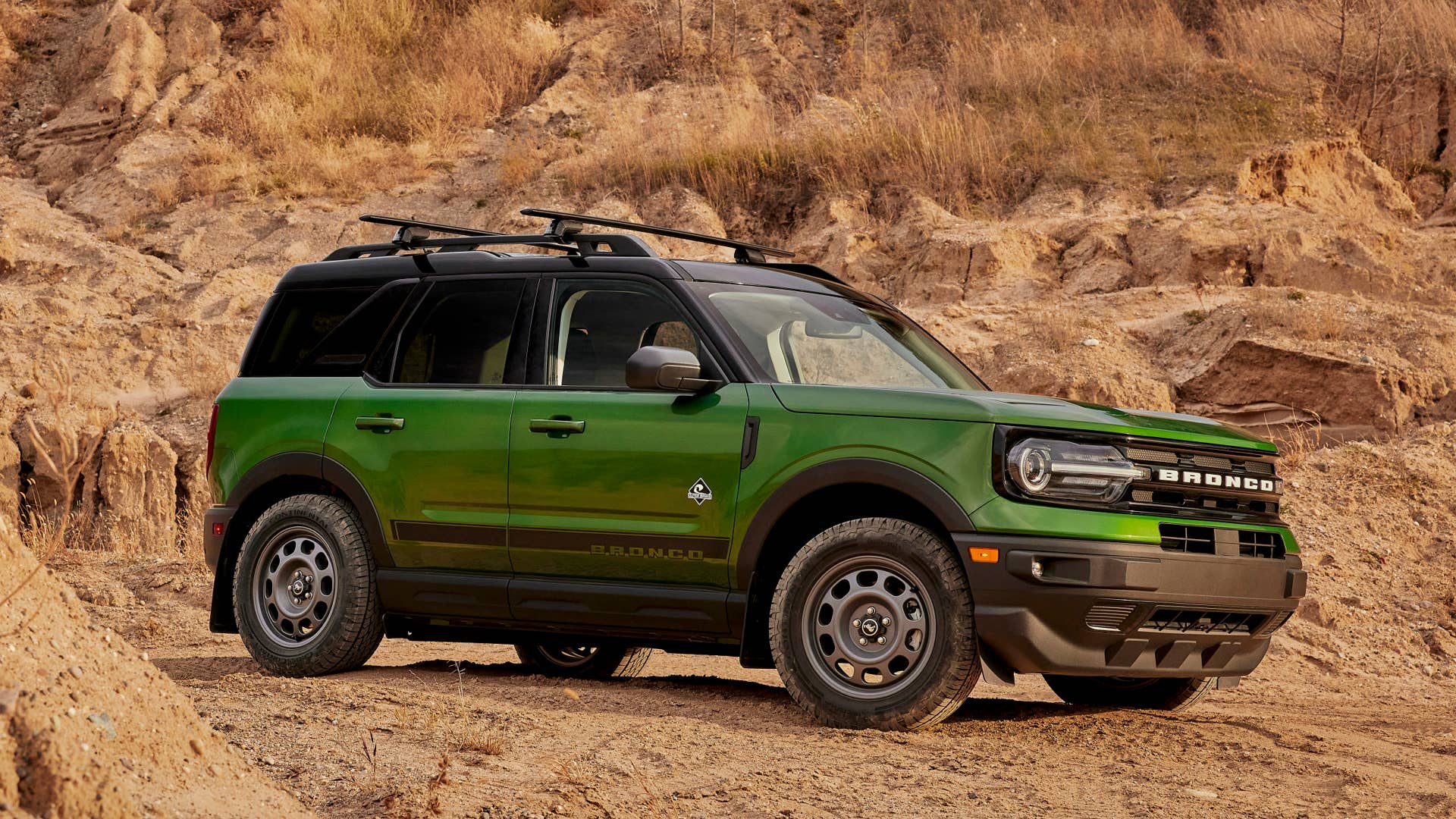 Optional equipment shown.   Limited Availability. 2023 Bronco Sport Black Diamond Off-Road Package available April 2023. (courtesy Bronco Nation)