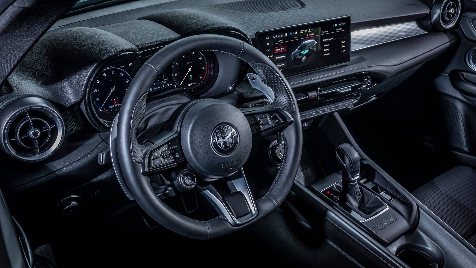 2024 Alfa Romeo Tonale interior drivers side high level view of IP