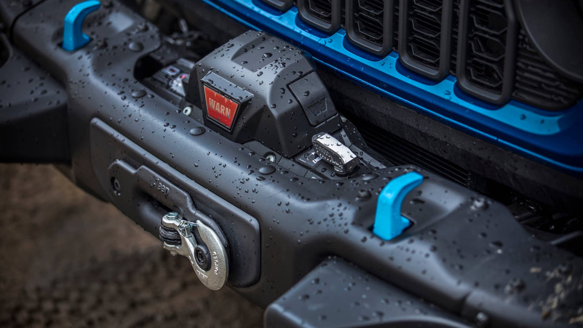 New 2024 Jeep® Wrangler Rubicon X 4xe with available factory-installed 8,000-lb.-capacity Warn winch