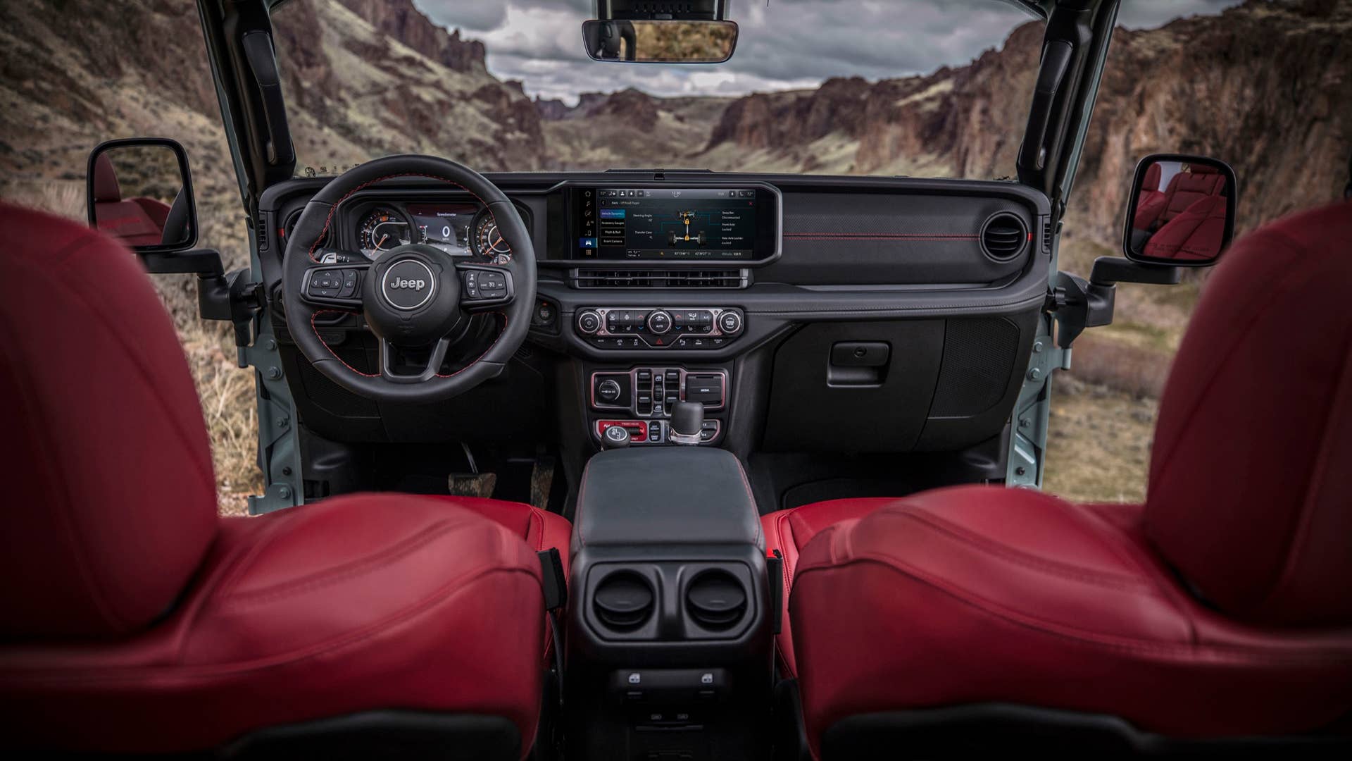 New 2024 Jeep® Wrangler Rubicon 392 with 12-way power adjustable front seats and all-new instrument panel featuring Uconnect 5 system with best-in-class 12.3-inch touchscreen radio