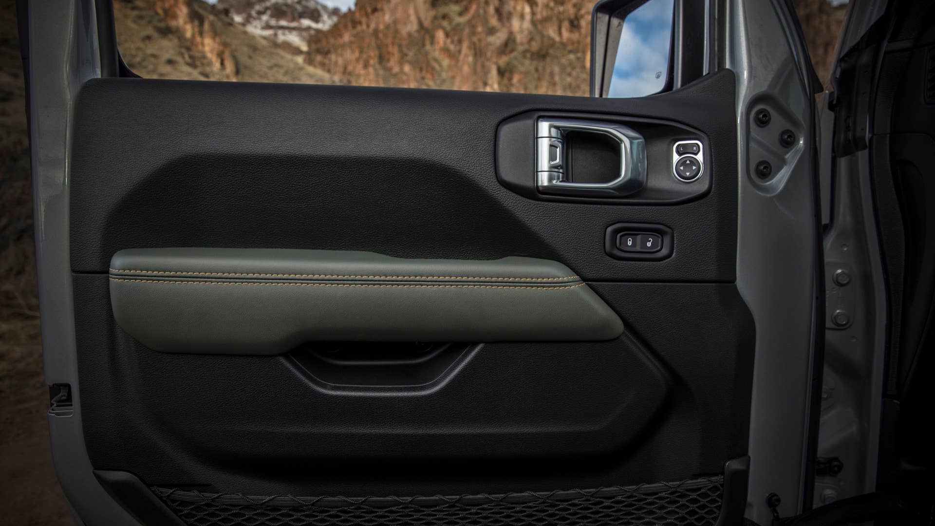 New 2024 Jeep® Wrangler High Altitude 4xe with available Mantis Green leather interior