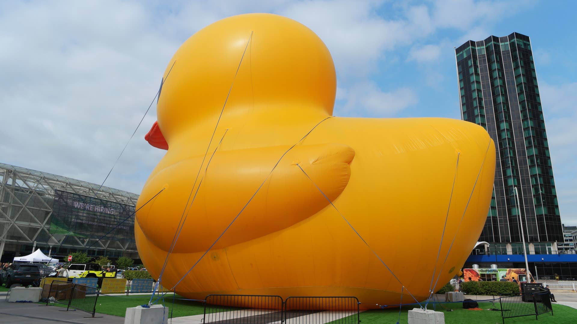 World's Largest Duck at the Detroit Auto Show