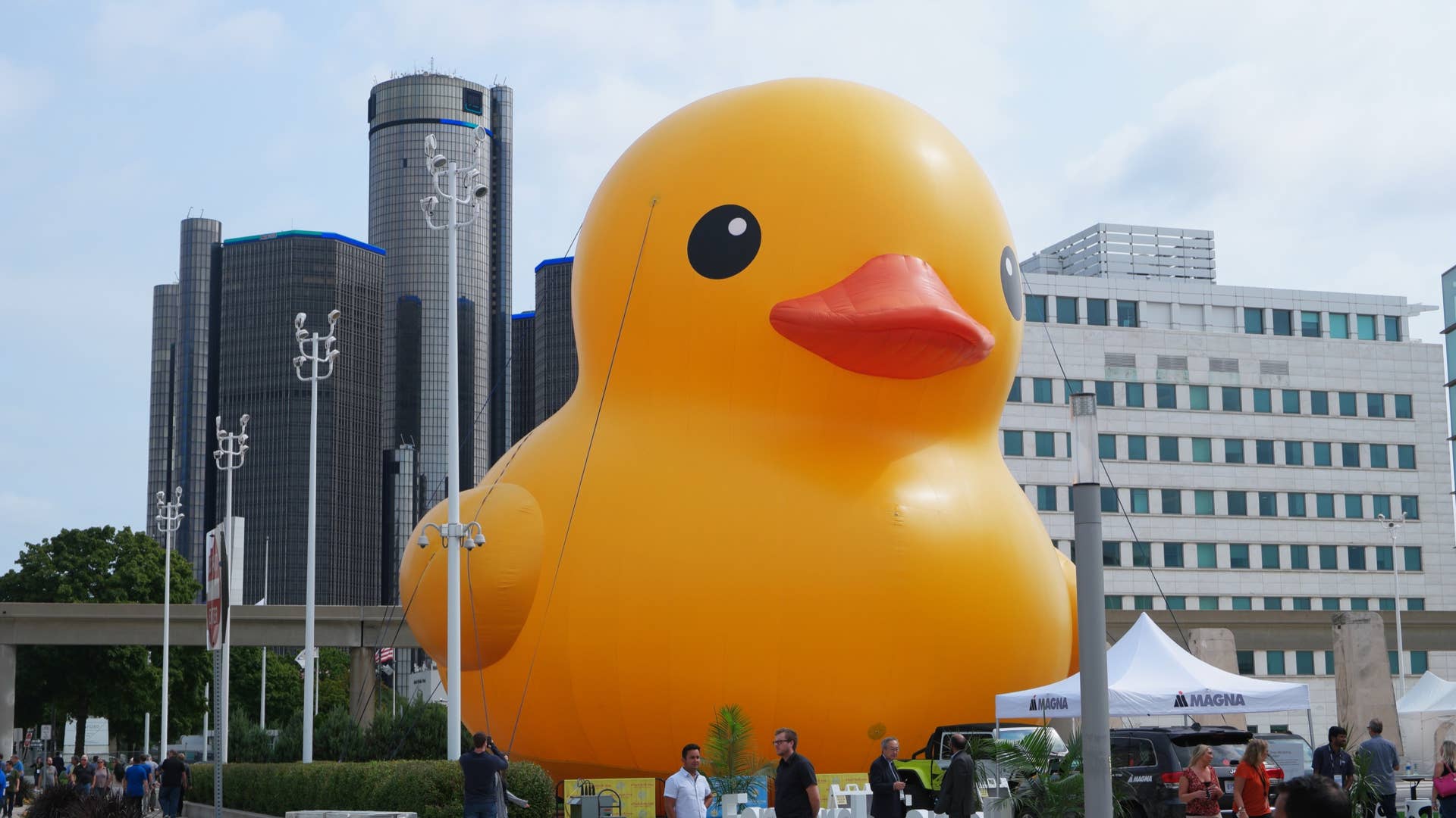 World's Largest Duck at the Detroit Auto Show