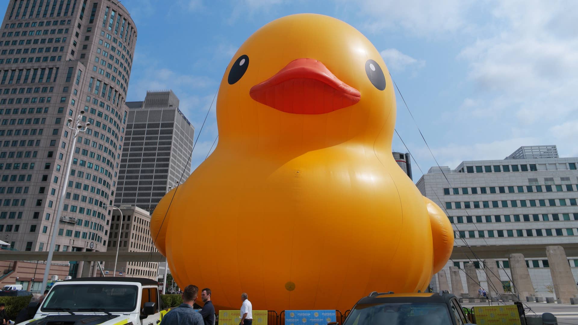 World's Largest Duck at the Detroit Auto Show