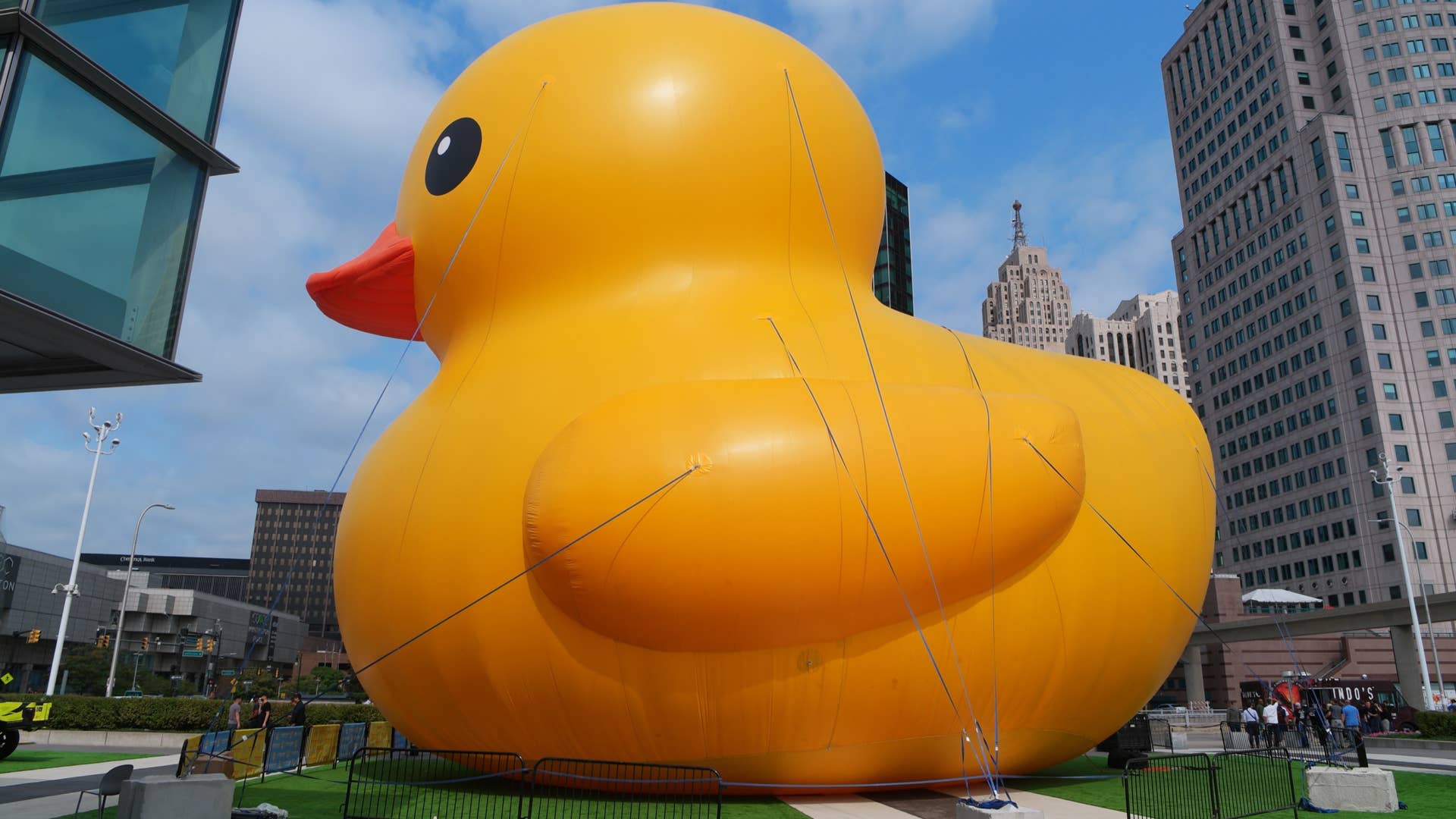 World's Largest Duck at the Detroit Auto Show