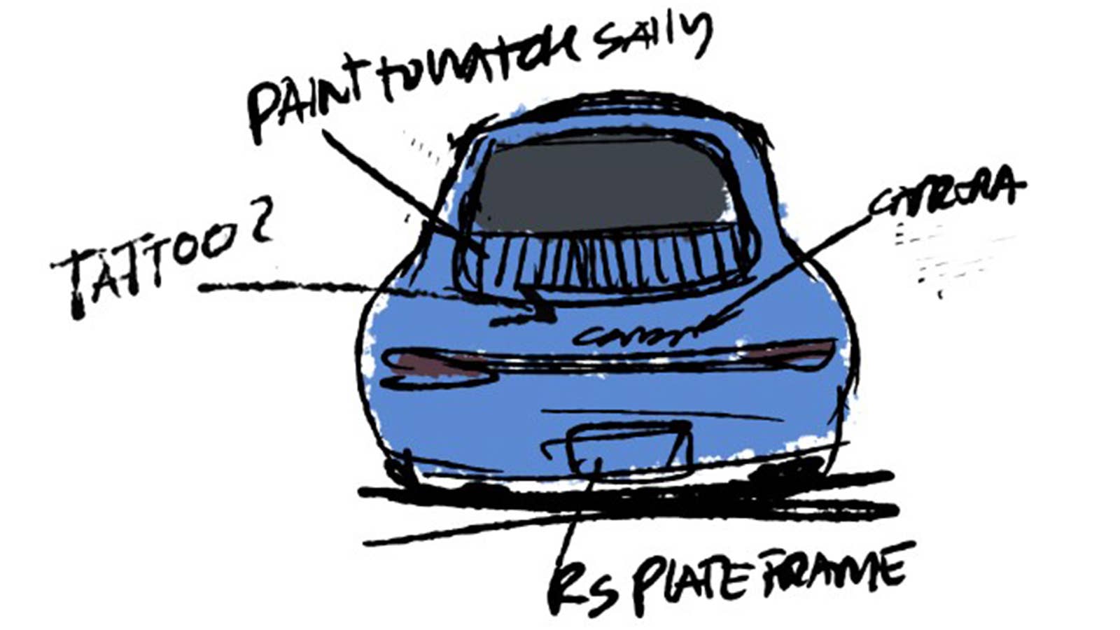 Sally 911 special edition sketch by Bob Pauley